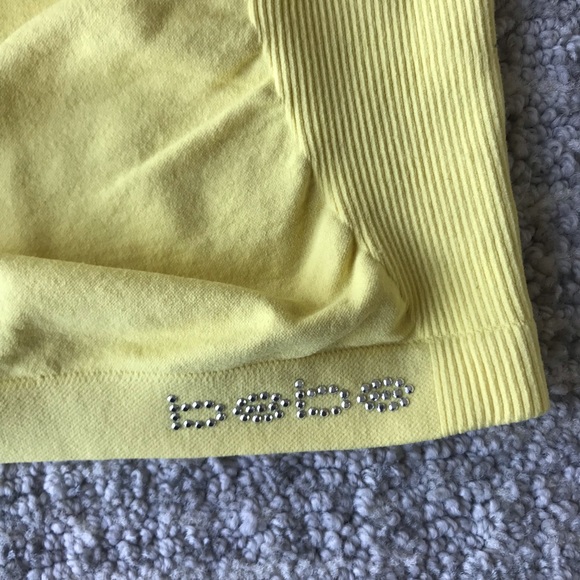 Yellow Bebe Tube Top w/ Crystal Logo - Picture 2 of 3